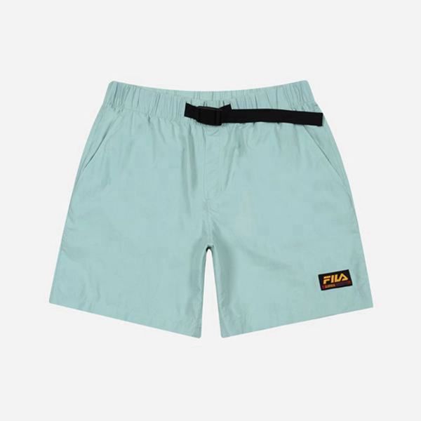 Fila Linea Italia Logo Women's Shorts - Turquoise,NZ 132-73540